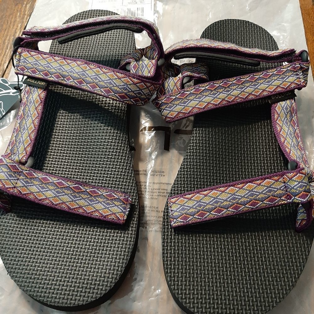 New Men's Size 7 Purple Black Pulltop Cloud Walk Jolin Summer Sandals Sh…
